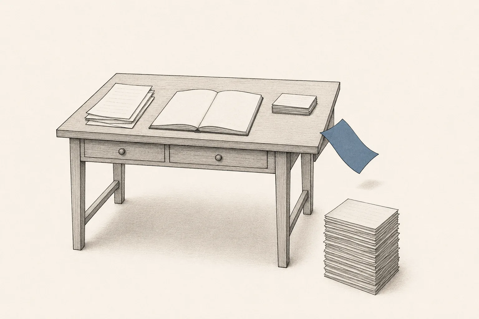 the context window as a single finite desk
